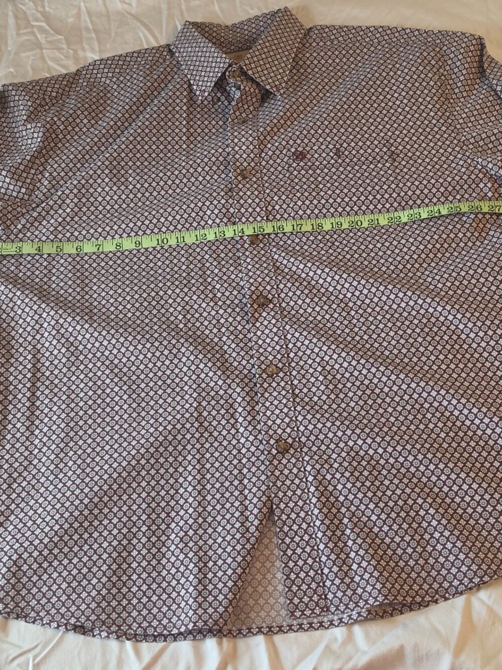 Wrangler Long Sleeve Shirt XXL for men - Maroon Pattern.